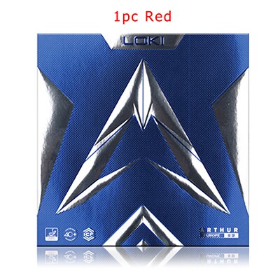 LOKI Arthur EURO-esponja de carbono para tenis de mesa, goma pegajosa para Ping Pong de goma, aprobado por ITTF, Super Redound: 1pc Red