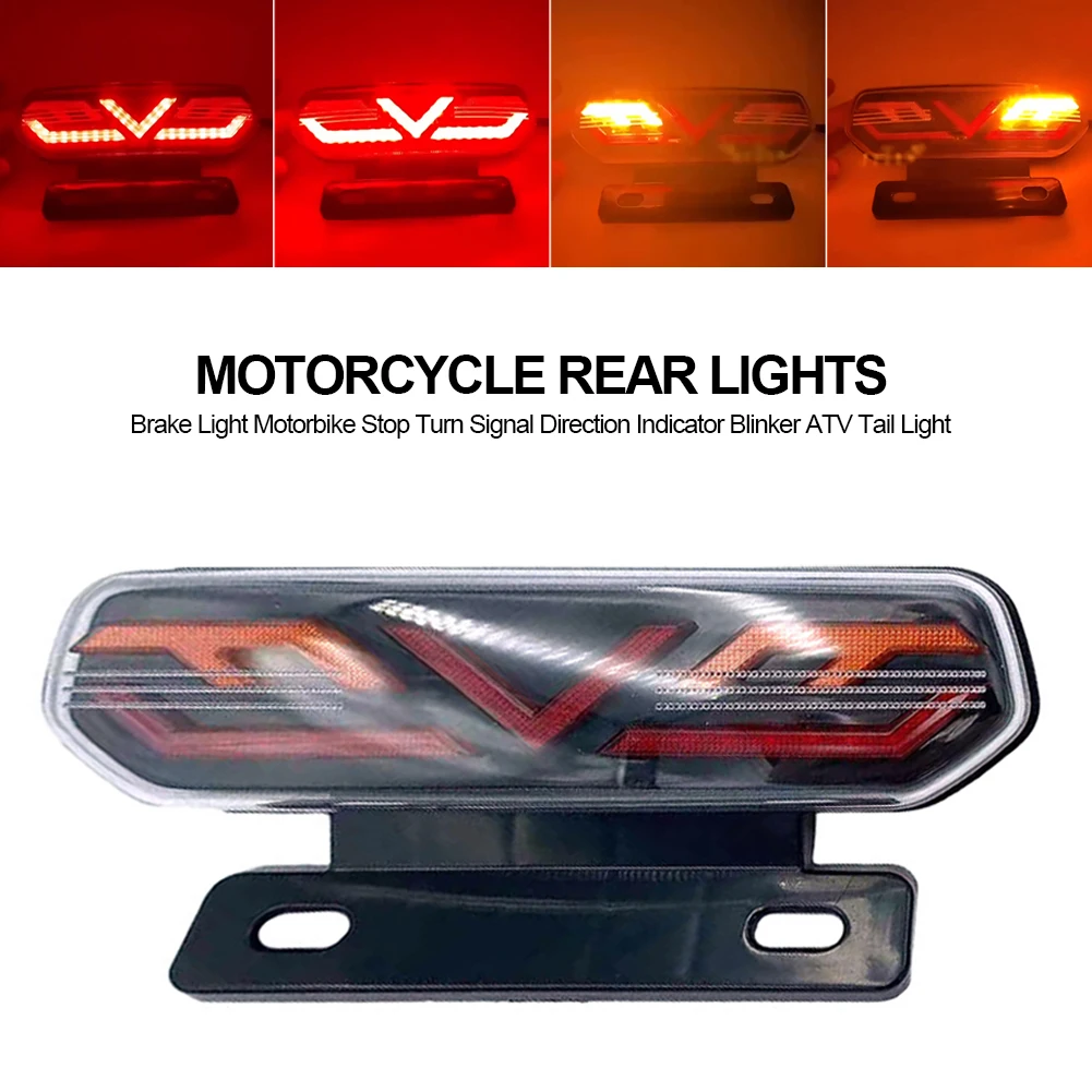 12V motorfiets achterlichten LED motorfiets remlicht ATV achterlicht motor stop richtingaanwijzer richtingaanwijzer knipperlicht