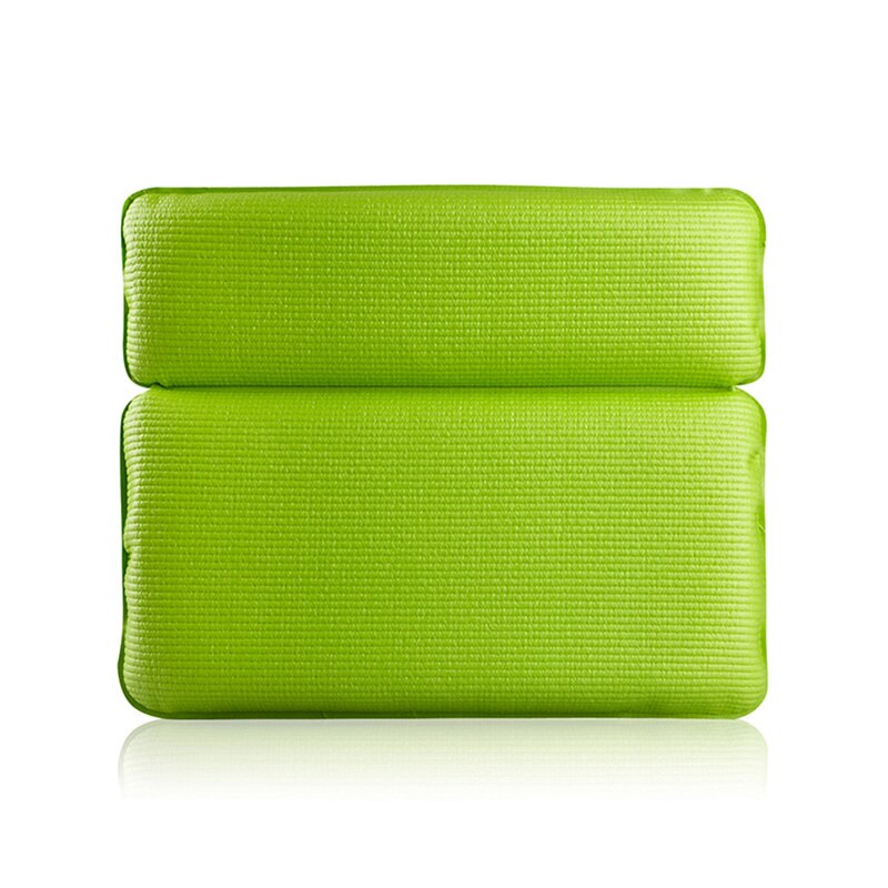 1 Pcs Eco-friendly Flexible Comfort PU Bath Pillow Bathtub Spa Pillow Headrest Bathroom Supplies With Silica Gel Suction Cups: Green