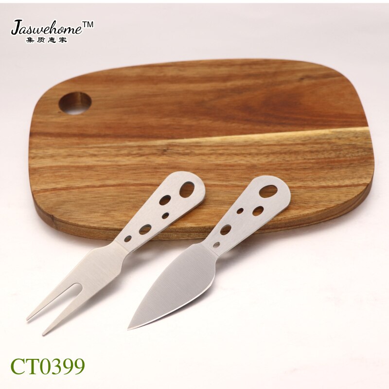 Cheese Board Set of 3 Acacia Wood Cheese Knife Fork Perfect Cheese Platter Cheese Serving Board Cheese Board With 2 Knives