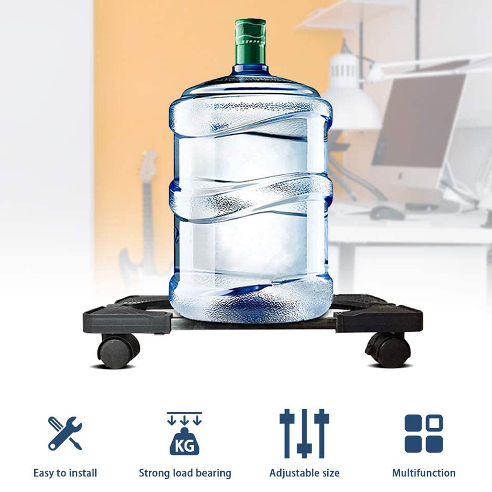 Mobile CPU Stand Computer Case Holder With 4 Casters For Most PC Computer Accessories Host Bracket Cooling Base Pulley