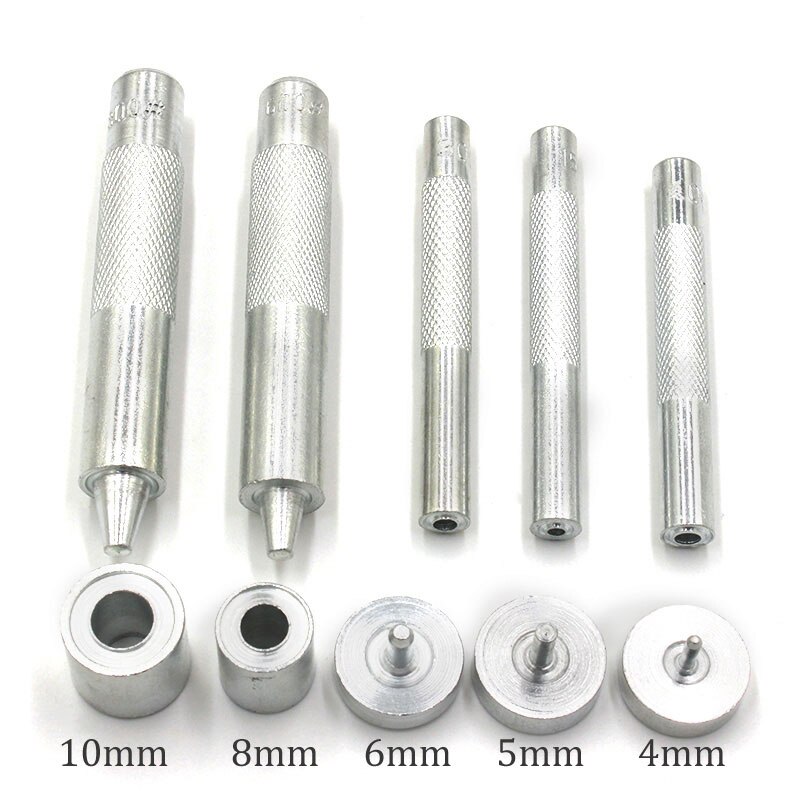 Håndlavede metaløjler formværktøj øjeringsværktøj læderbeklædning tilbehør skive spænde installation værktøj