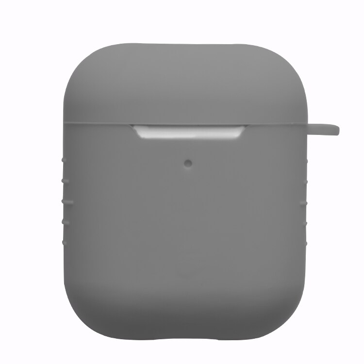 Soft Silicone Cases For Apple Airpods 1/2 Protective Bluetooth Wireless Earphone Cover For Apple Air Pods Charging Box Bags: Light Grey