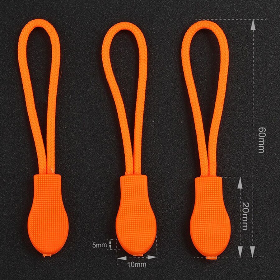 Corde à glissière en plastique multicolore 6 pièces/lot | Tirettes de cordon, fermeture éclair, extrémités de corde, fermeture à glissière, boucle à glissière pour accessoires de vêtements