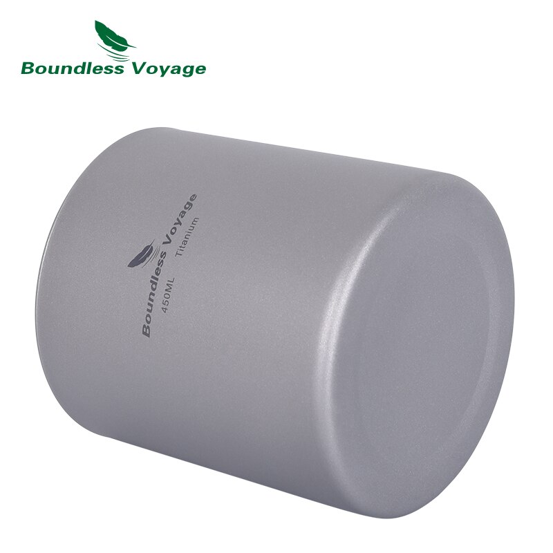 Grenzeloze Voyage Titanium Cup Camping Mok Outdoor 4 In 1 Dubbelwandige Opvouwbare Servies Lichtgewicht Koffie Thee Water Drinkware