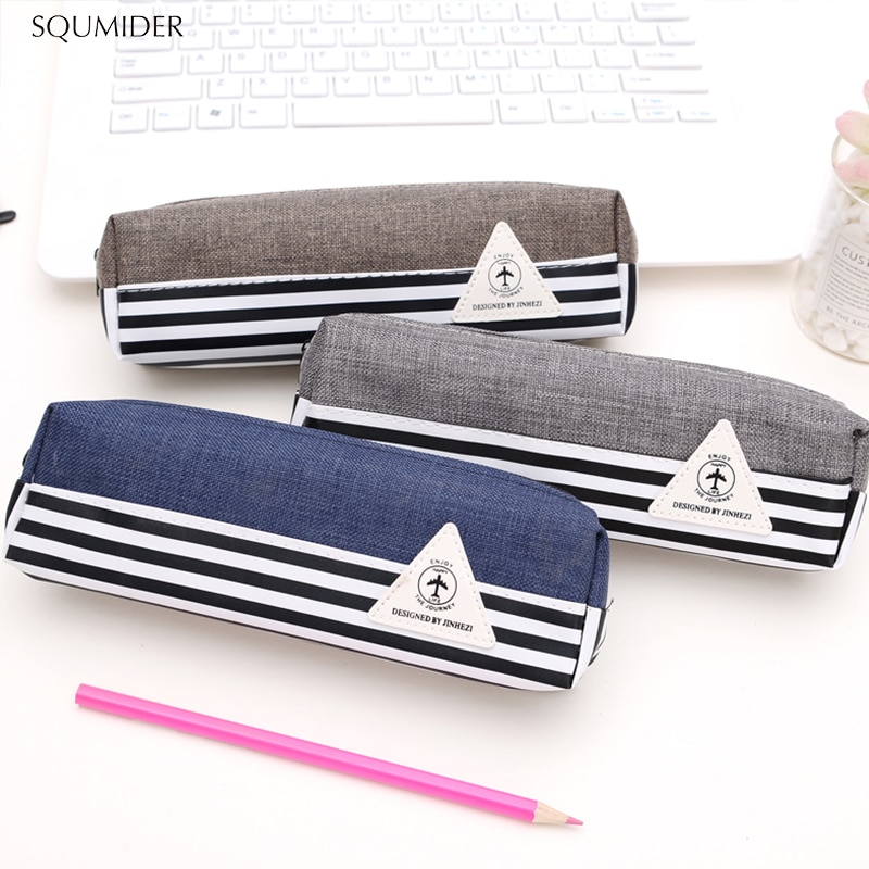 Kreatywny piórnik prosty styl projektowania zamek błyskawiczny ołówek torby długopisy szkolne materiały biurowe piórnik dla chłopców lub dziewcząt
