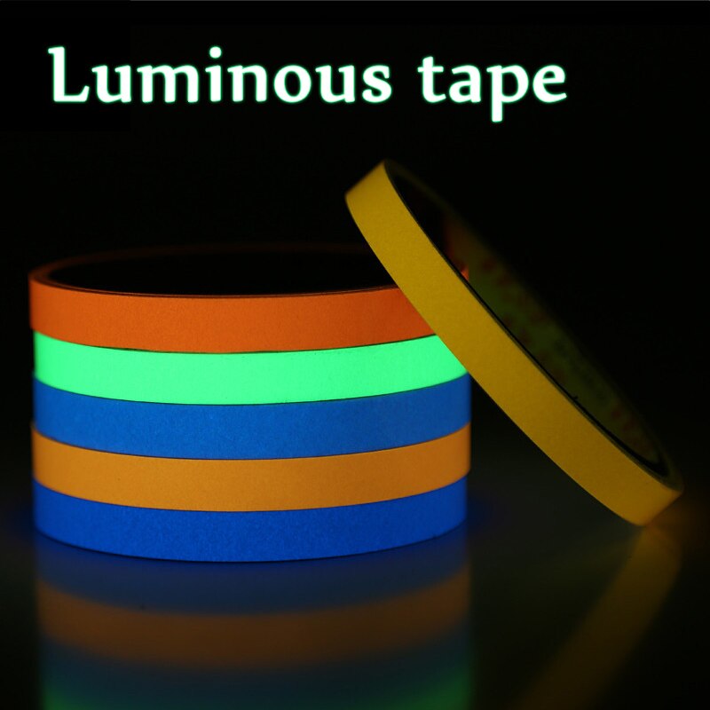 Ruban auto-adhésif lumineux vert, 3m 10m, autocollant d&#39;avertissement lumineux décoratif de scène, lueur dans la nuit