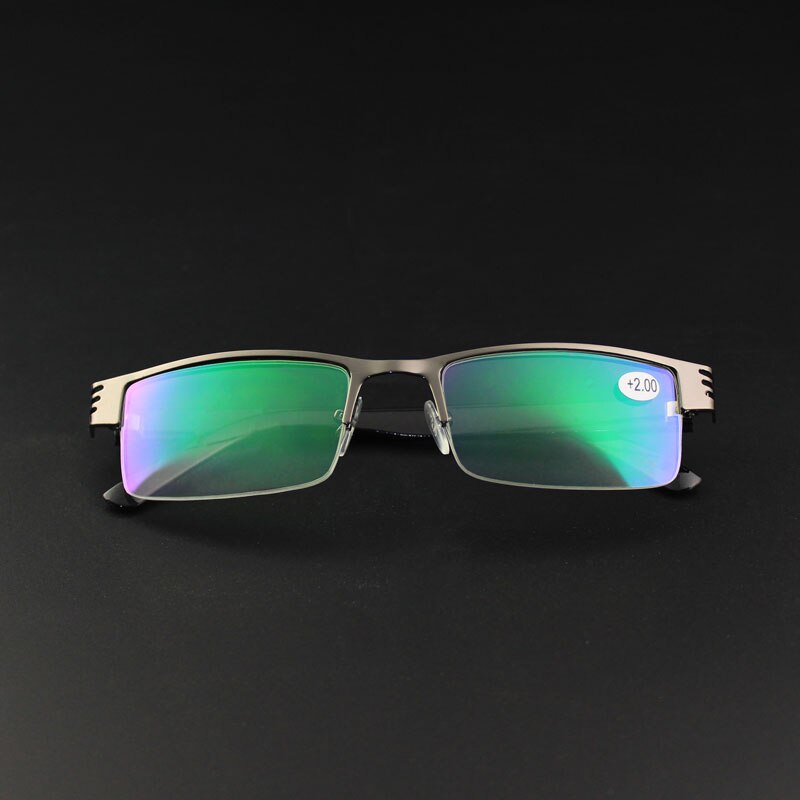 Roestvrijstalen leesbril anti-blue-ray computerlenzen dames herenbril gafas de lectura 1.00 1.50 2.00 2.50 3.00 3.50 4.00