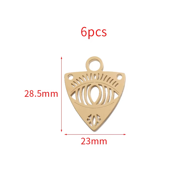 1 paquete de latón en bruto religioso Egipto Ojo del mal Celestial ojos que todos ven encanto colgante para joyería DIY haciendo Accesorios: Plata
