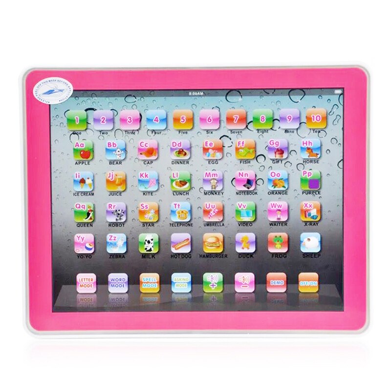 Baby Tablette Pädagogisches Spielzeug Mini freundlicher Multi-Funktion Lernen berühren Tablette Pad Computer Maschine Kleinkind Lernen Englisch: rosa