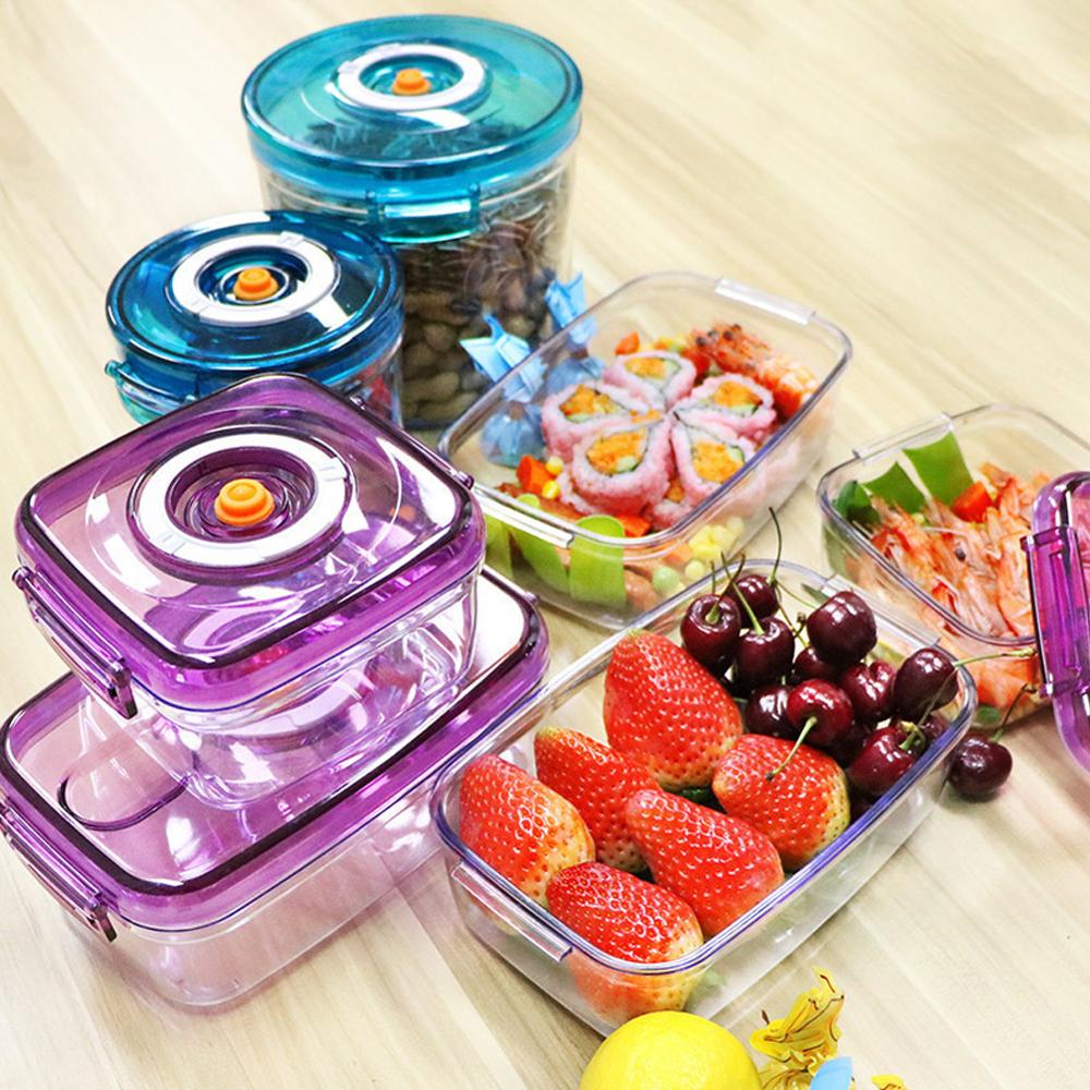 Vacuum Preservation Box Food Preservation and Moisture-proof Containe Refrigerated Microwave Airtight Container 4 Kinds