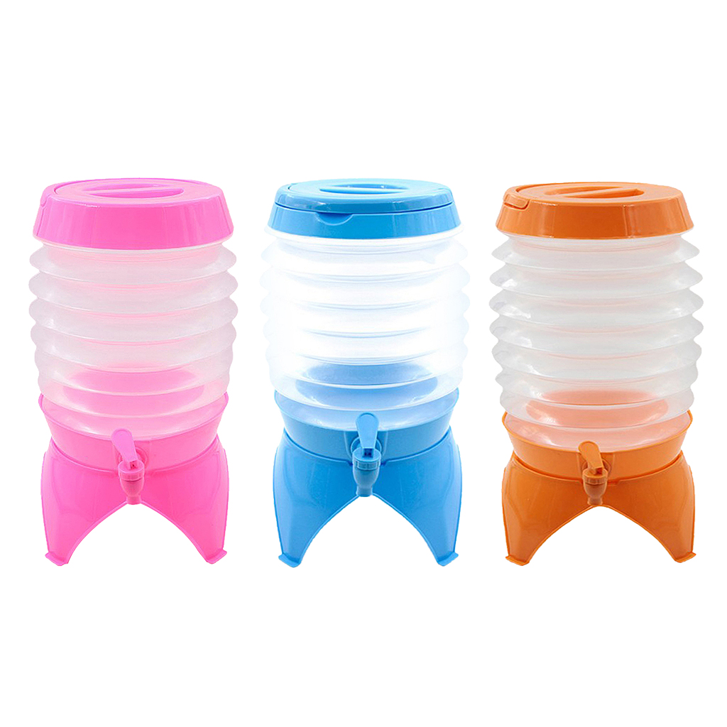 Travel Camping Collapsible Camping Water Container Sports Water Jug Carrier Can Folding Bucket with Spigot - Water Jug Dispenser