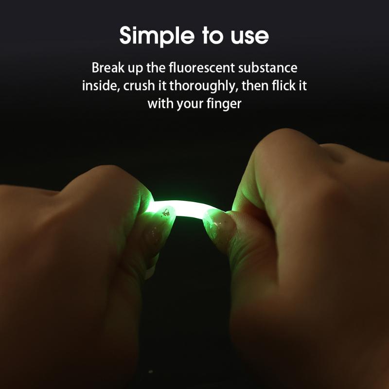 2.2-4.5mm canne à pêche flottante de nuit lumières bâton lumineux foncé utile pêche lumière fluorescente bâtons lumineux accessoires 100/50 pièces