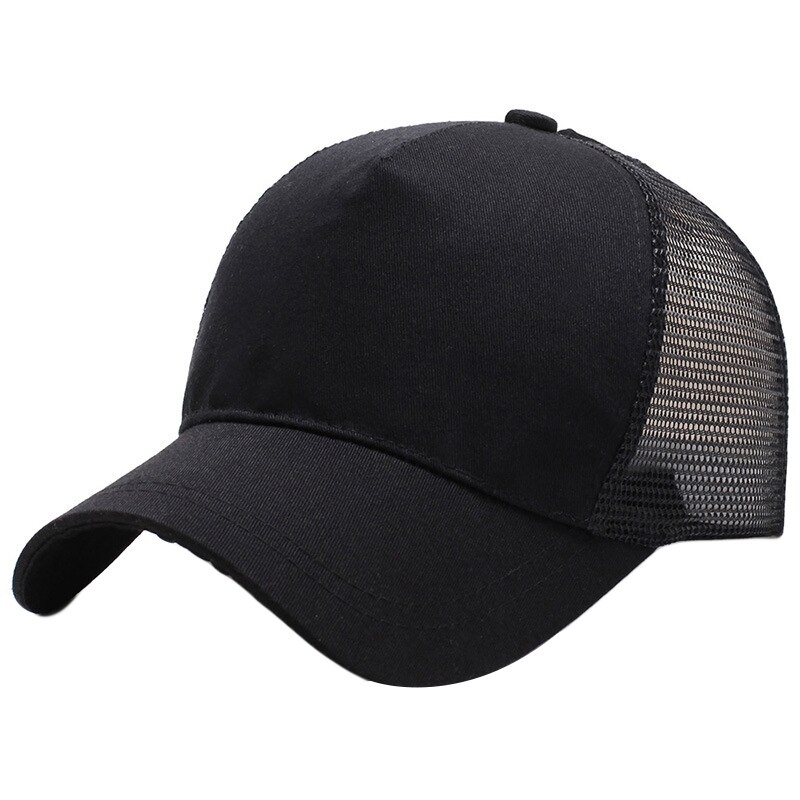 Unisex sportpet, snel drogend, ademend katoenen mesh pet, gebogen rand, zonneklep, verstelbare snapback pet voor hardlopen en vissen