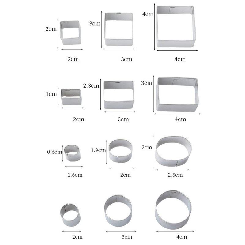 Cookie Cutter Rvs 24 Stuks Cookie Cake Snijders Met Doos Diy Mini Cookie Cutter Met Hart Star E-vorm Ellips