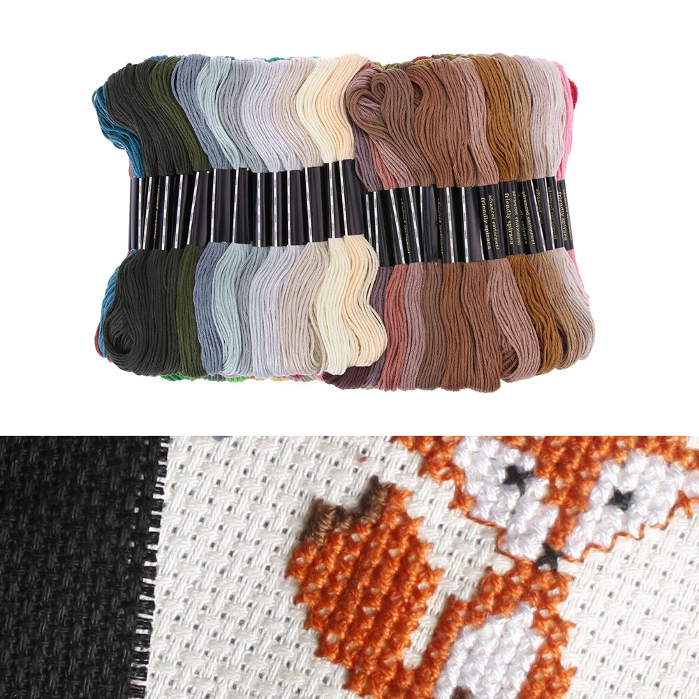 Embroidery Thread Multiple Colors Embroidery Floss Cross Stitch Kit Premium Embroidery DIY Threads Crafts Cotton Sewing Skein