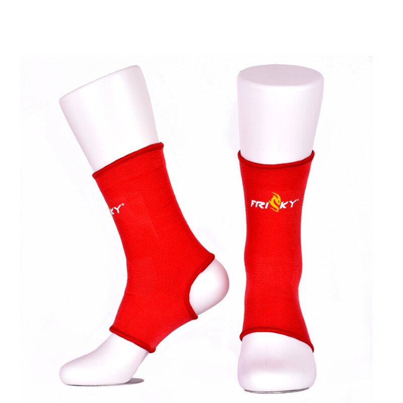 1 para tajski boks sport orteza stawu skokowego skarpety uciskowe stóp ochronny sprzęt siłownia Sanda Muay Thai sprzęt Protector noga: Red / S