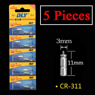 5 Stuks Night Fishing Lithium Pin Cellen Visserijvlotter Batterij CR425 CR322 CR435 CR311 Voor Vissen Float Mini Zaklamp Glowstick: 5PCS CR-311