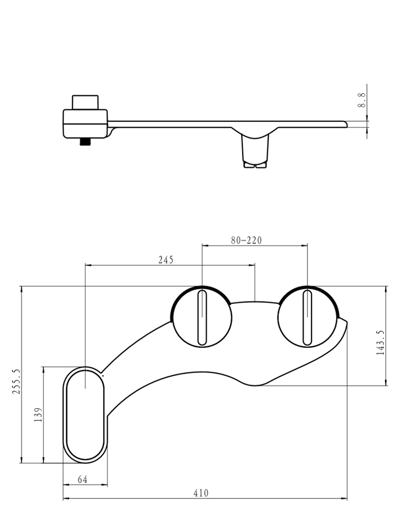 Non-Electric Bidet Toilet Seat Bidet Attachment Self-Cleaning Nozzle-Fresh Water Bidet Sprayer Mechanical Muslim Washing