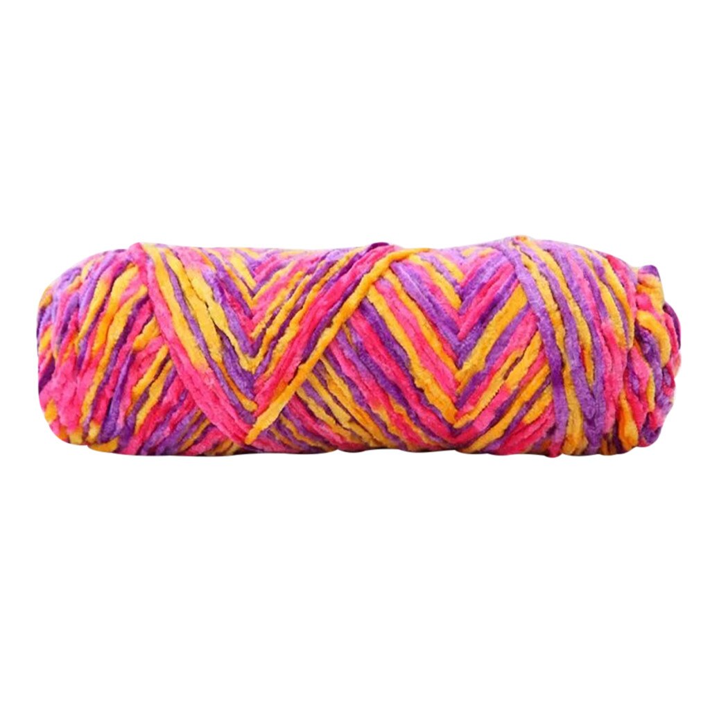 Chenille inverno crochê cachecol linha gancho macio linha de tricô fio de tranças fio para a mão tricô suprimentos colorido needlework novo: F