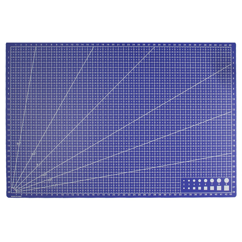 1 Pc A3 Pvc Rectangle Grid Lines Cutting Mat Tool Plastic Craft Diy Tools 45cm * 30cm