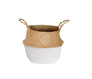Folding Basket Seaweed Wicker Baskets Dirty Laundry Storage Basket Home Storage Simple Decoration: 2 / diameter 36cm