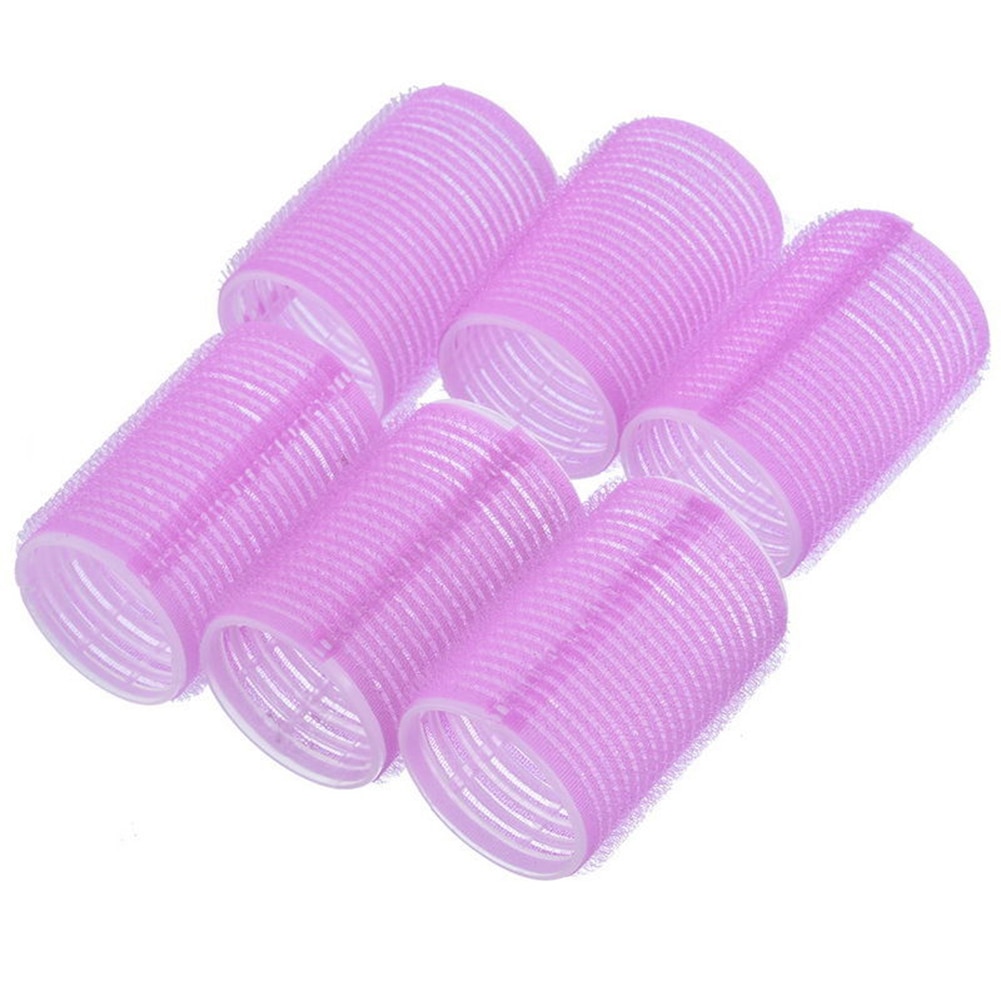 6Pcs Big Self Grip Hair Rollers Cling Any Size DIY Hair Curlers
