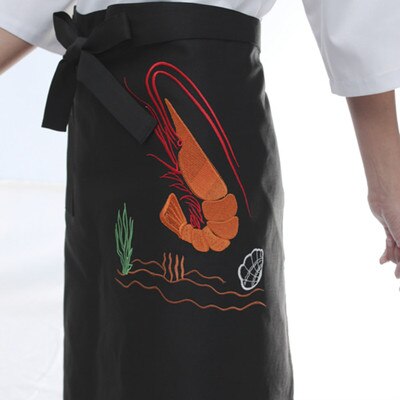 Japanse Koken Dienst Schort Geborduurd Patroon Schort Chef Schort: 6