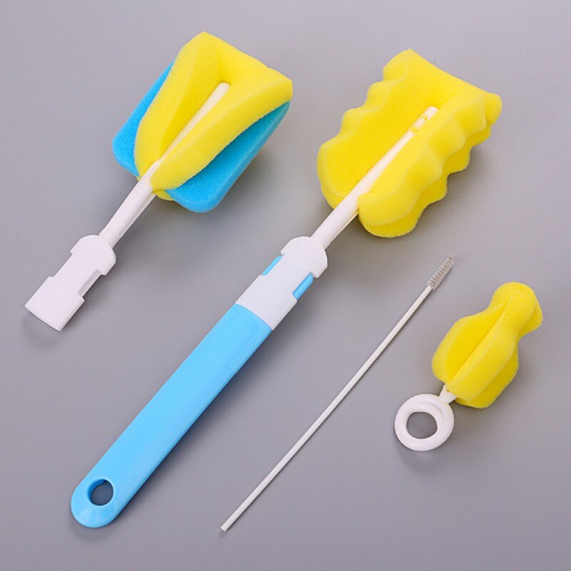 7 pièces/ensemble bouteille éponge nettoyage brosse outils Portable paille brosse ensemble bouteille propre