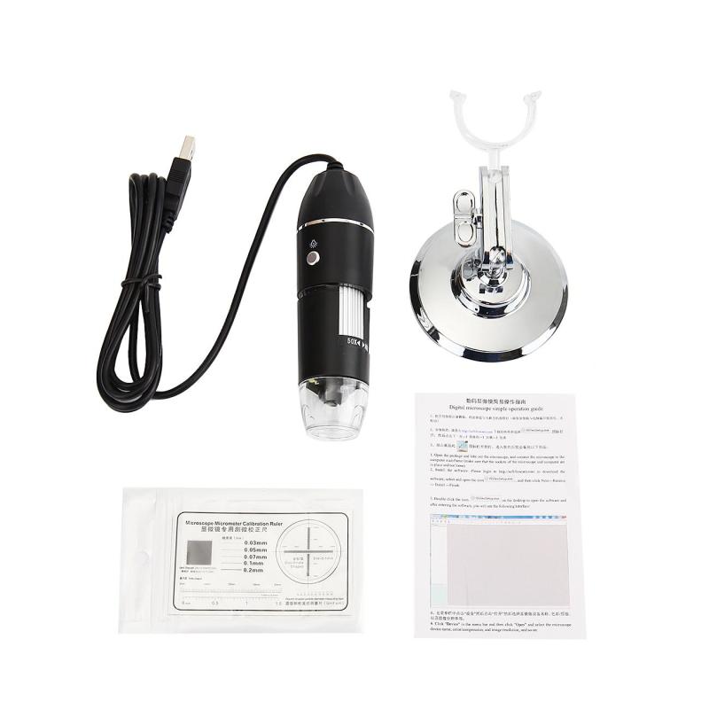1600X 8 LED USB Digital Microscope Endoscope Camera 2 Mega Pixels Microscopio Electronic Stereo Magnifier With Metal Stand
