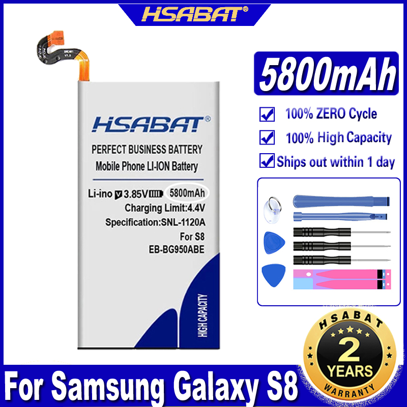 Top Brand HSABAT Battery for Samsung Galaxy S6 S7 S8 S9 S10 S20 (S6 S7 EDGE) (S6 EDGE S8 S9 S10 S20 Plus) S10 Lite S10 5G: for Samsung S8