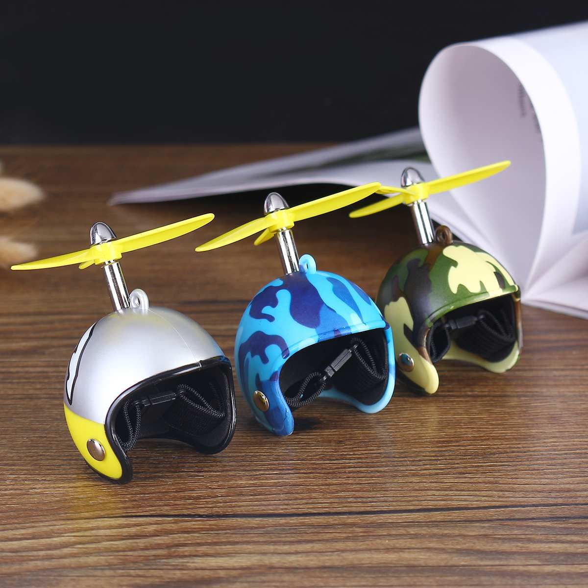 Drôle petit poulet casque pour animaux de compagnie poules oiseau dur chapeau de protection chapeaux transporteurs pour animaux de compagnie fournitures accessoires pour animaux de ferme hélice