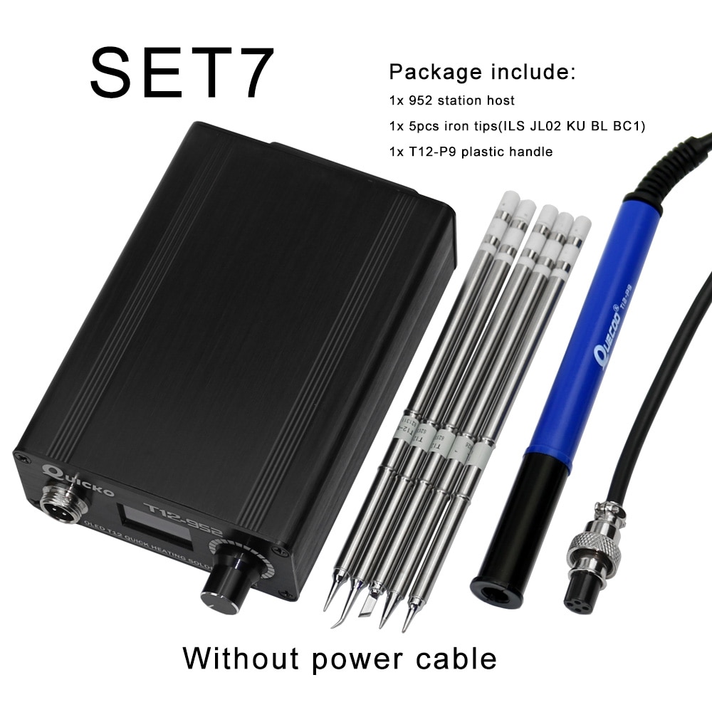 Quick Heating T12 soldering station electronic welding iron version STC T12 OLED Digital Soldering Iron T12-952 QUICKO: PURPLE