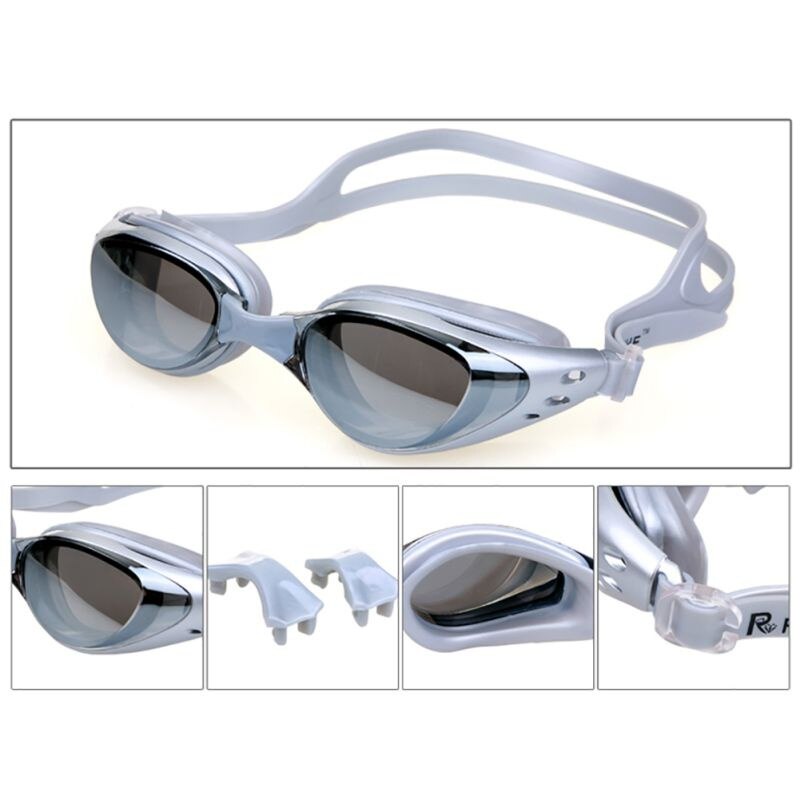 Mirrored Swim Goggles Silicone Seal Swimming Goggles Diving Glasses UV Protection Anti-fog Anti-shatter Waterproof