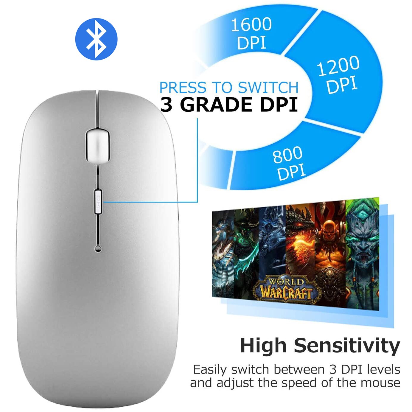 Portable Ultra Slim Mute Apple Style Bluetooth Keyboard Mouse Low Noise Wireless Keyboard for IOS Windows Android