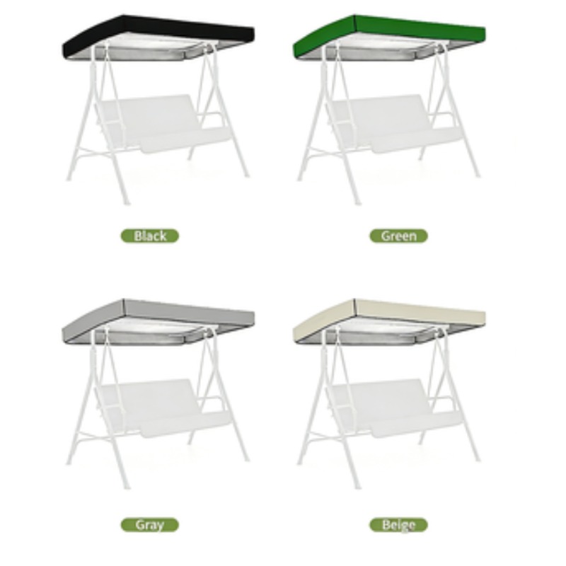 190T Patio Outdoor Garden Swing Canopy Replacement Porch Top Cover Rainproof Sunproof 191*120*18/23cm Cover