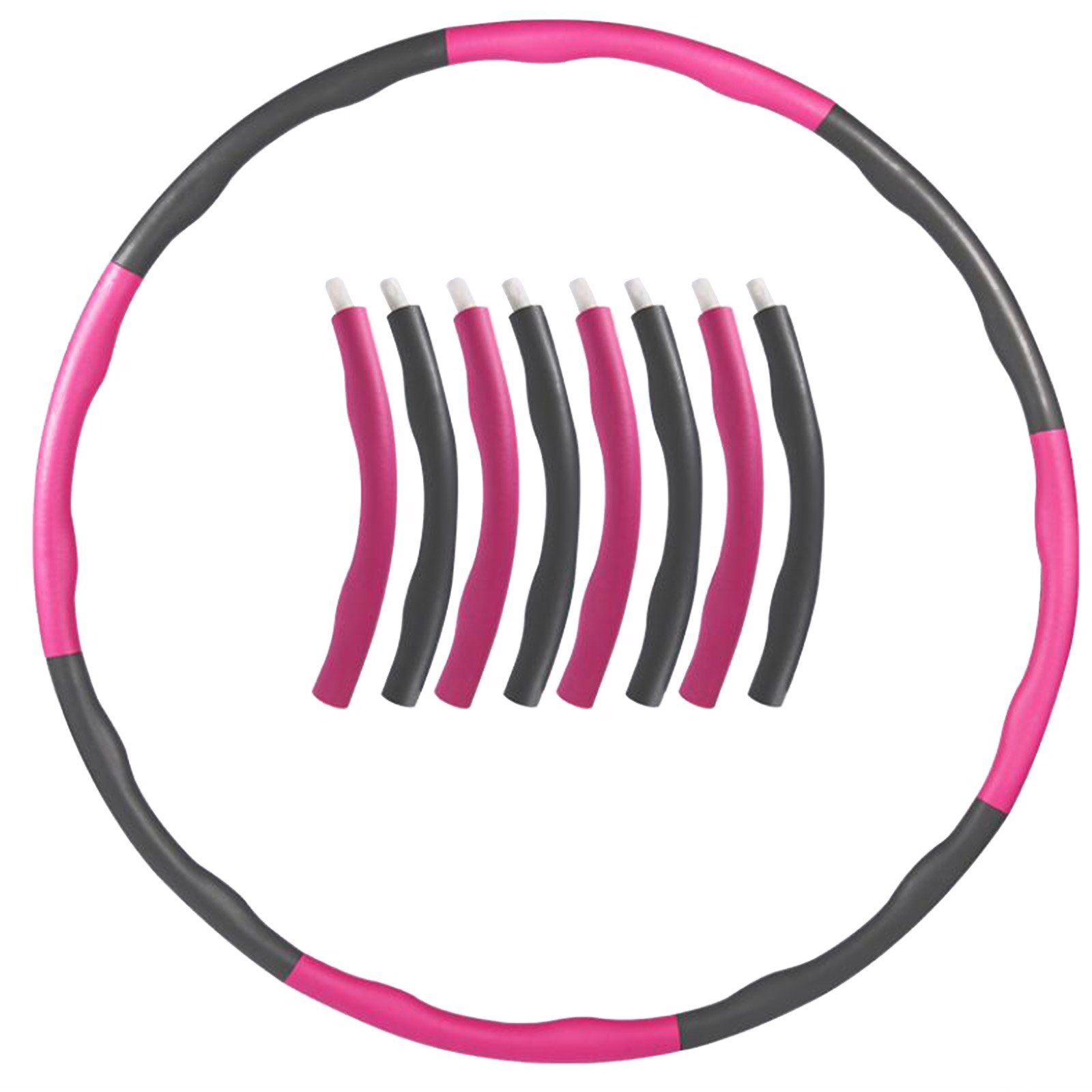 Cerceau de Sport en mousse de 95cm, 8 sections amovibles, pour la musculation, taille fine, équipement de Fitness en salle: 01