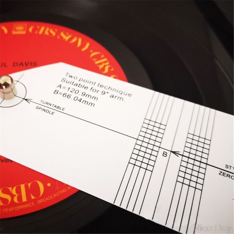 Regla de medición, calibrador de distancia, registro LP vinilo tocadiscos Ju16 20,