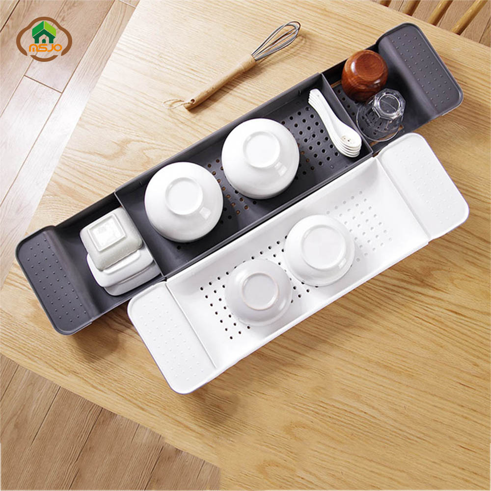 MSJO Badewanne Regal Dusche Organizer Erweiterbar Halfter Küche Korb Tablett Zubehör Multifunktions Schlecht Lagerung verwöhnen