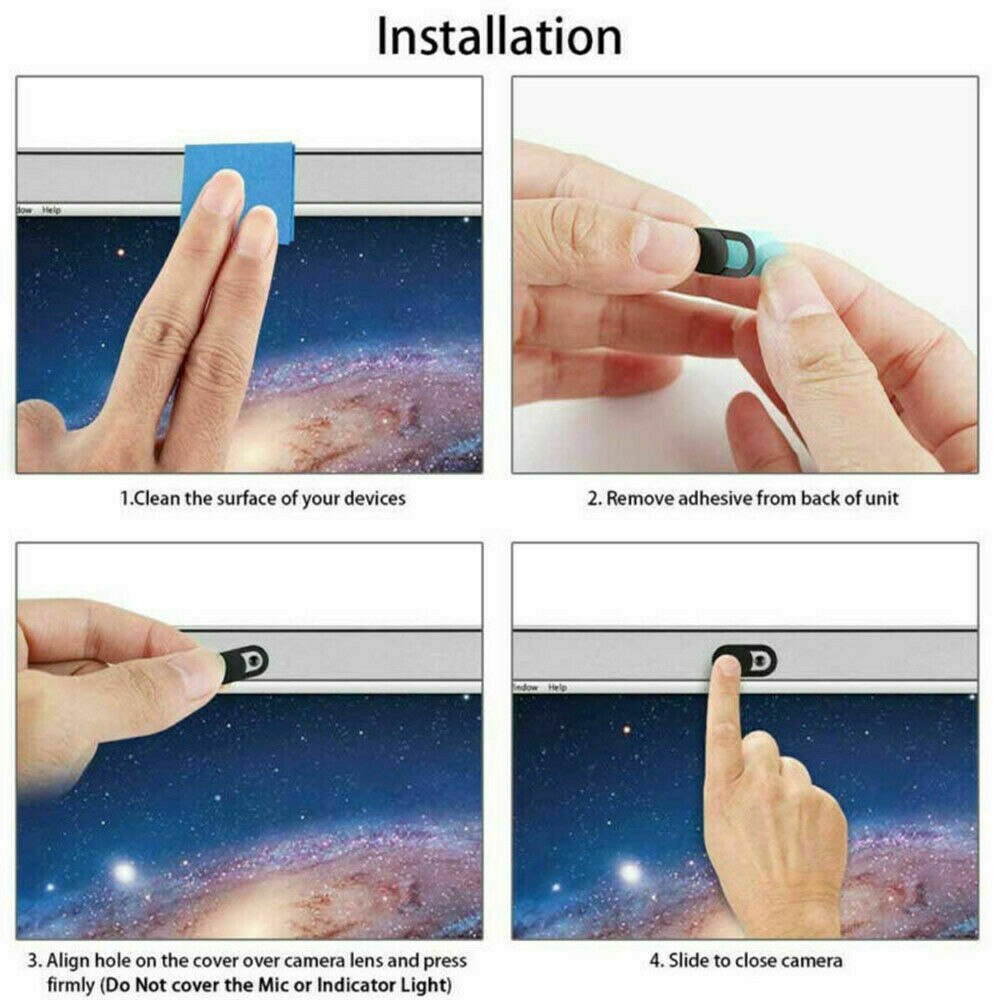 Tapa de seguridad para cámara Web 6x webcam, deslizante ultrafino para IMac, portátil, PC, teléfono, lente de cámara