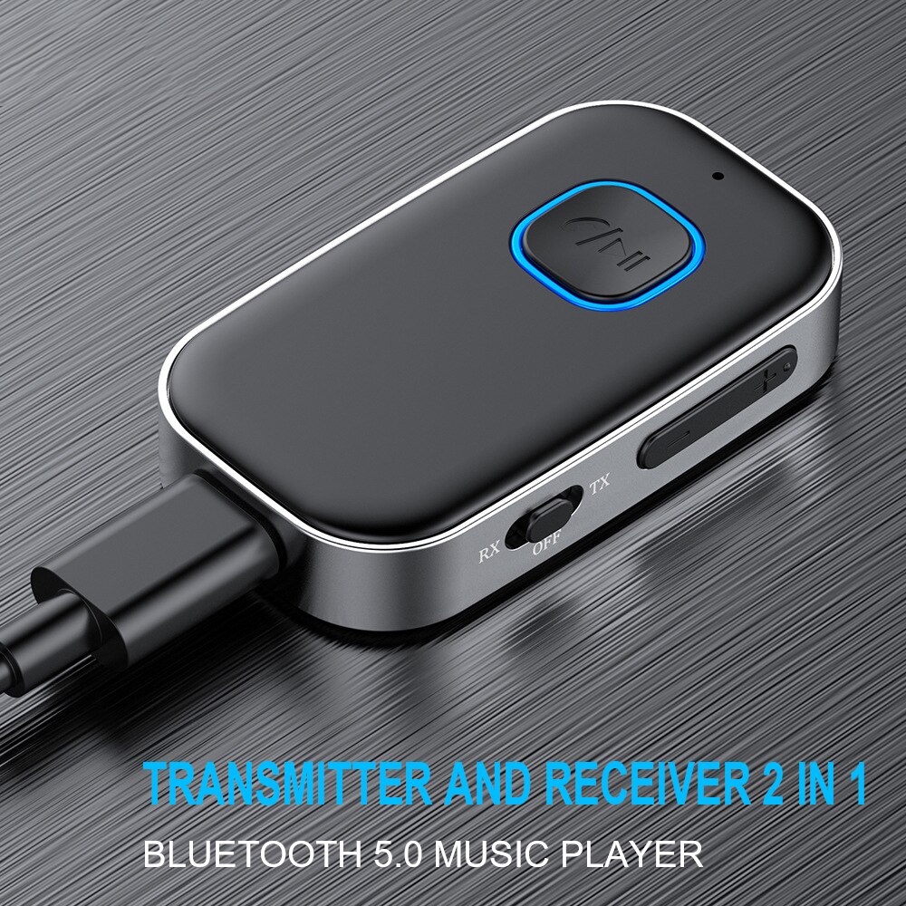 Auto Draadloze Bluetooth 5.0 Ontvanger Zender Adapter 3.5Mm Jack Voor Auto Muziek Audio Aux Hoofdtelefoon Ontvanger Handsfree