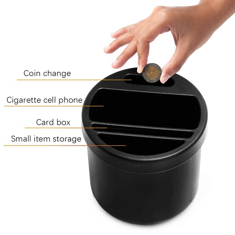2Pcs Car Cup Holder Organiser Multifunctional Water Cup Slot Storage Box Drinking Bottle Can Coin Card Collector