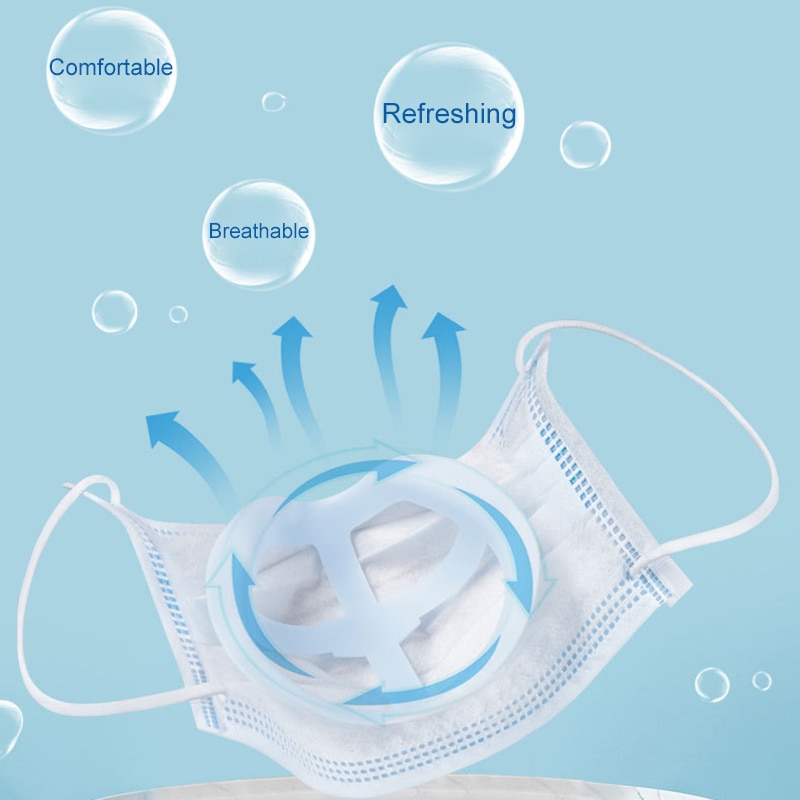 5 pièces/lot masque Support unisexe réutilisable anti-poussière coupe-vent brume Pollution Respirato 3D masque Support masque Support pour extérieur