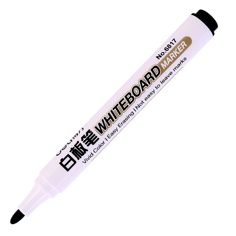 1pc Deli 2mm Easy Erase Whiteboard Marker Pen Black Blue Red Low-odor Fast Dry Markers Office School Supply Drawing Stationery: Black 1pc