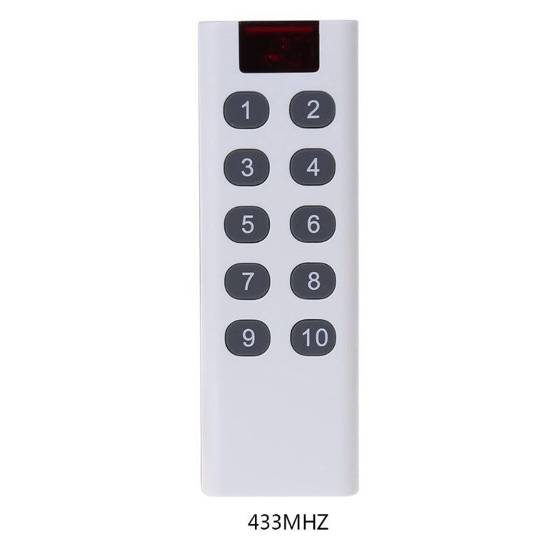 Universal Wireless Learning Code Digital Remote Controller Transmitter 1/2/3/4/6/8/10 Channels Buttons Keypad AK-7010TX: 10 Key
