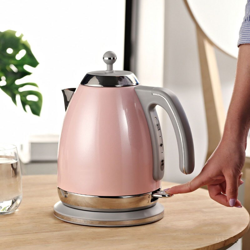 220V Electric Kettle Water Heater Boiler Green Pink 1.7L 1800W BPA-Free Fast Boiling British Strix Thermostat Electric Tea Pot