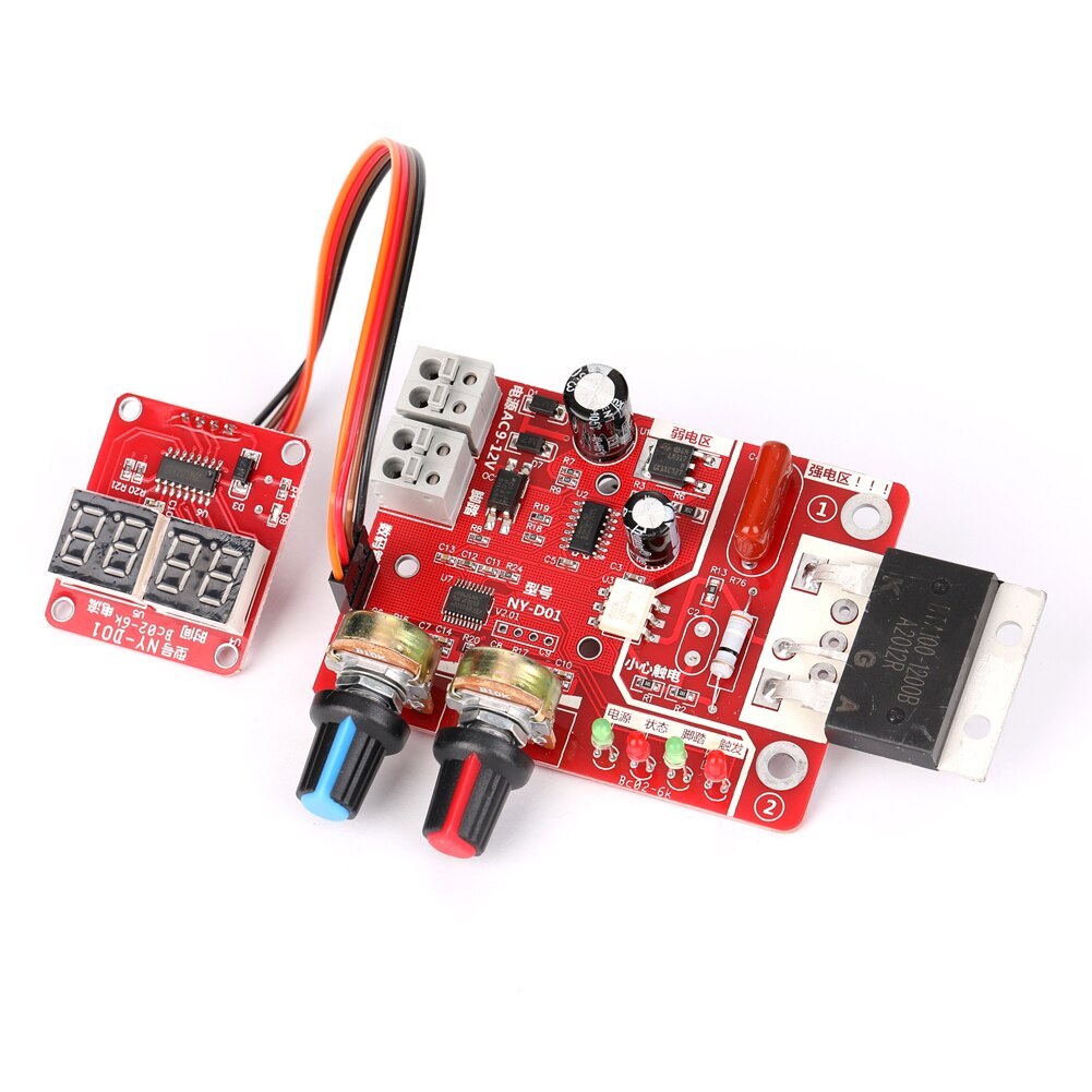 Portable Spot Welding Machine DIY Controller Panel Time and Current Control Function with Digital Display Spot Welding Accessory