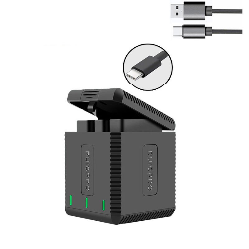Código completo bateria go pro hero 9 bateria para gopro hero 9 hero9 acessórios da câmera preta: charger only