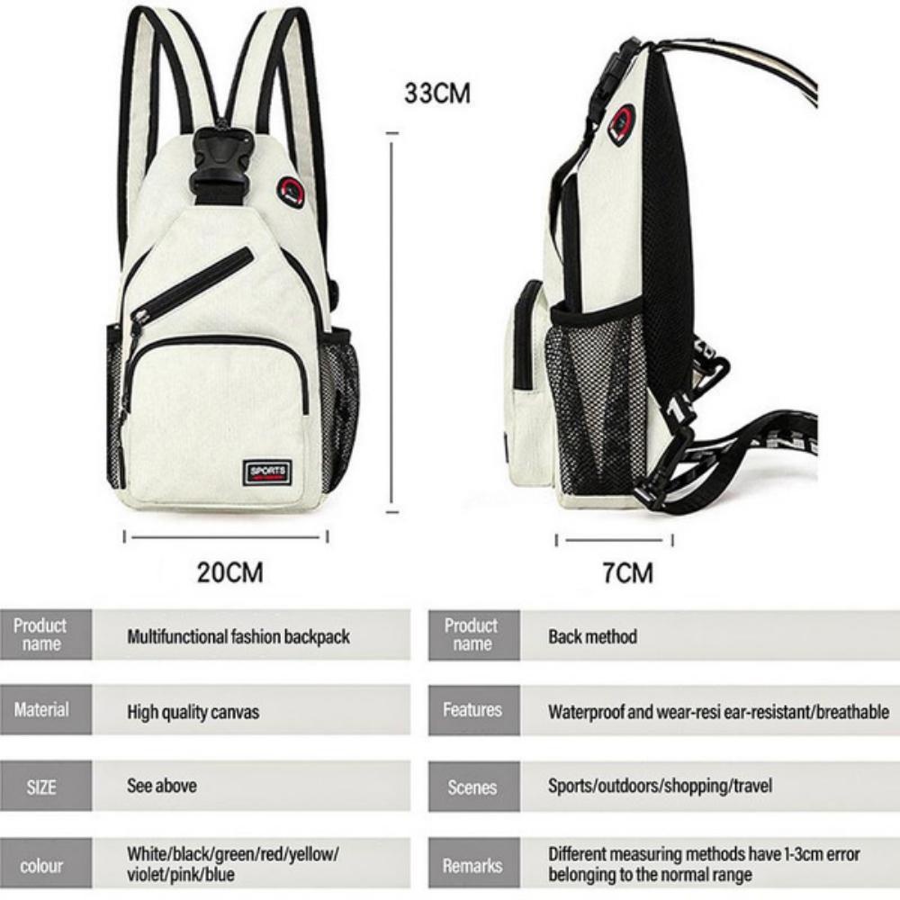 KISMIS 1PC Men Women Chest Bag Shoulder Bag Cross Bag Oxford Cloth Sport Bag Outdoor