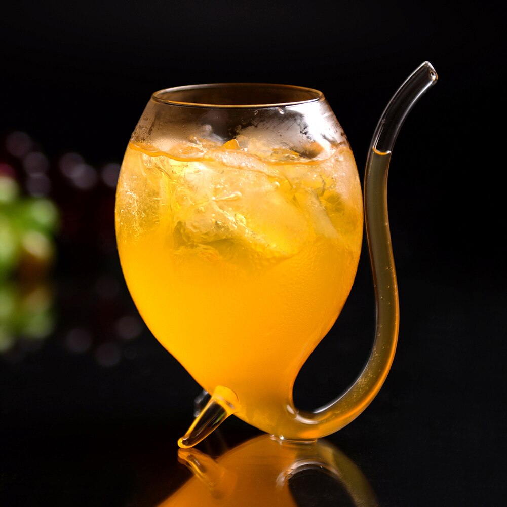 Copa de cristal para beber vino y whisky, tubo para beber leche y zumo, resistente al calor